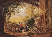 Samuel Palmer The Shearers oil painting on canvas